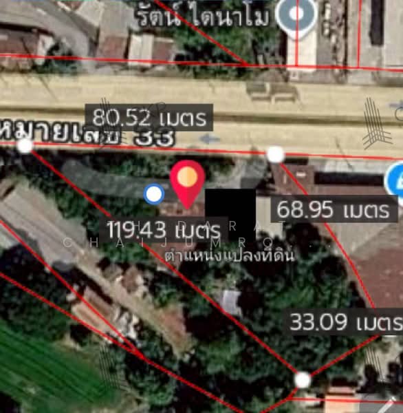 ขาย ที่ดินเปล่า ติดถนน พื้นที่ 2 ไร่ 304 ตร.วา หน้ากว้าง 81 เมตร ทำโฮมสเตย์หรือรีสอร์ทได้ | 93307, พระนครศรีอยุธยา, บ้านชุ้ง, นครหลวง, พระนครศรีอยุธยา, 4,416 ตร.ม., ที่ดิน ขาย, โดย Thidarat Chaijumroonpun, 500356054 - DDproperty.com