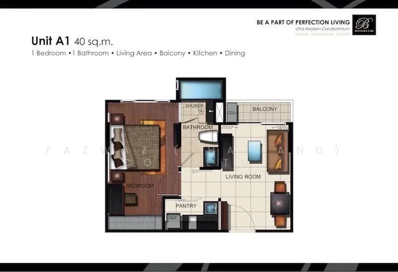 Beverly 33 by Aspira, Bangkok, 33 Sukhumvit Road, Khlong Tan Nua, Watthana, Bangkok, 1 Bedroom, 40 sqm, Condo For Sale, by Fazwaz (Thailand) Co., Ltd., 500356125 - DDproperty.com