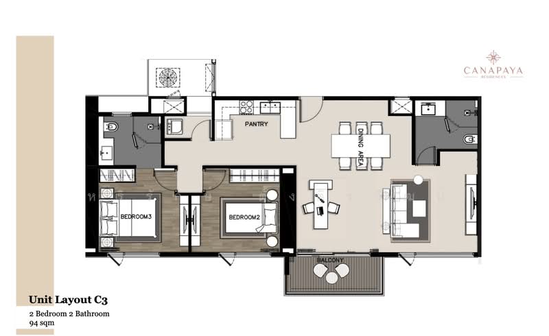 Canapaya Residences Rama 3, Bangkok, 888 Rama 3 Road, Bang Klo, Bang Kho Laem, Bangkok, 2 Bedrooms, 98 sqm, Condo For Sale, by หริรักษ์ ตั้งติรวัฒน์, 500356667 - DDproperty.com