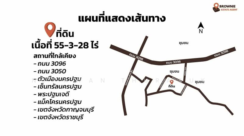 เมืองนครปฐม, Nakhon Pathom, Ban Yang, Muang Nakhon Pathom, Nakhon Pathom, , 89,312 sqm, Land For Sale, by Nipawan Thurasuk, 500358687 - DDproperty.com