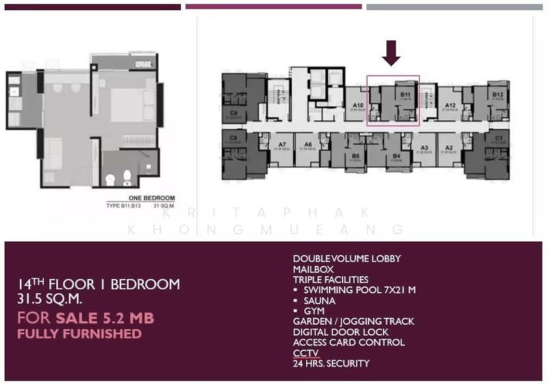 Rhythm Asoke, Bangkok, 299 Asoke - Dindaeng Road, Makkasan, Ratchathewi, Bangkok, 1 Bedroom, 31 sqm, Condo For Rent, by Kritaphak Khongmueang, 500359038 - DDproperty.com