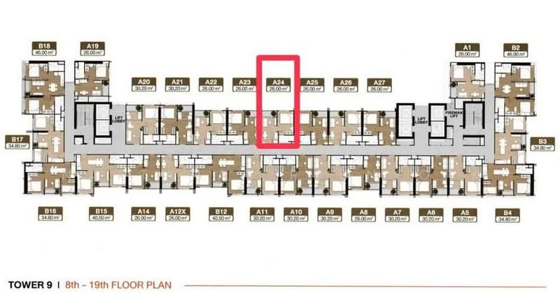 Nue District R9, Bangkok, 59 Rama 9 Road, Huai Khwang, Bangkok, 1 Bedroom, 26 sqm, Condo For Sale, by Nattapat Reunyota, 500359826 - DDproperty.com