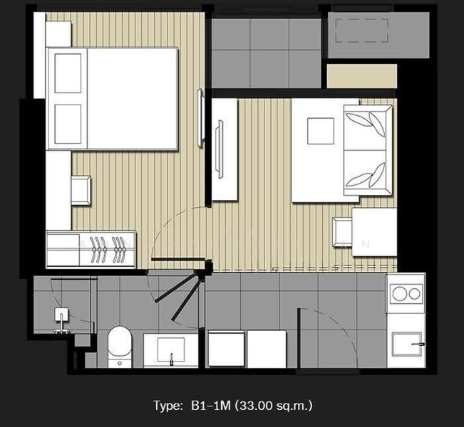 IDEO Mobi Asoke, Bangkok, New Petchaburi Road, Bang Kapi, Huai Khwang, Bangkok, 1 Bedroom, 33 sqm, Condo For Rent, by Vichai Annavakulthorn, 500359893 - DDproperty.com