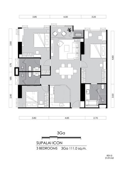 Supalai Icon Sathorn, Bangkok, Sathorn Tai Road, Thung Maha Mek, Sathon, Bangkok, 3 Bedrooms, 110 sqm, Condo For Sale, by Nattapat Reunyota, 500360742 - DDproperty.com