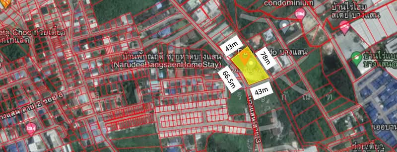 ขายที่ดินชลบุรี บางแสน ถนนข้าวหลาม 1-3-82 ไร่ ผังสีส้ม สร้างได้ 8 ชั้น, ชลบุรี, ข้าวหลาม, แสนสุข, เมืองชลบุรี, ชลบุรี, 3,128 ตร.ม., ที่ดิน ขาย, โดย อิทธิพัทธ์ เจริญกัณฑ์, 500360795 - DDproperty.com