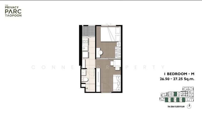 The Privacy Parc Taopoon, Bangkok, 16 Bangkok - Nonthaburi Road, Bang Sue, Bangkok, 1 Bedroom, 27 sqm, Condo For Sale, by Connex Property, 500360868 - DDproperty.com