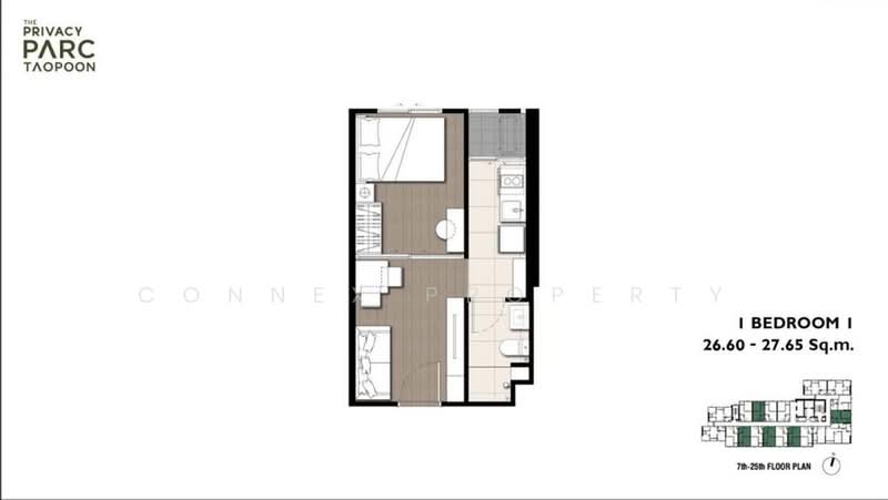 The Privacy Parc Taopoon, Bangkok, 16 Bangkok - Nonthaburi Road, Bang Sue, Bangkok, 1 Bedroom, 27 sqm, Condo For Sale, by Connex Property, 500360868 - DDproperty.com