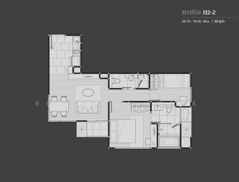 H Sukhumvit 43, Bangkok, 28 Sukhumvit 34 Road, Khlong Tan Nua, Watthana, Bangkok, 2 Bedrooms, 59 sqm, Condo For Rent, by Boonraksa Sopak, 500362288 - DDproperty.com