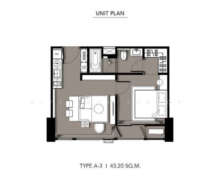 Hyde Heritage Thonglor, Bangkok, 1199 Sukhumvit Soi 59, Khlong Tan Nua, Watthana, Bangkok, 1 Bedroom, 43 sqm, Condo For Rent, by Kittitach Sukjoy, 500364359 - DDproperty.com