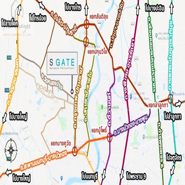 S Gate Bangkok-Pathumthani, Pathum Thani, Soi Wat Nong Prong, Bang Dua, Muang Pathum Thani, Pathum Thani, 2 Bedrooms, 110 sqm, Townhouse For Sale, by AJHOMECENTER - คุณนัท, 500365880 - DDproperty.com