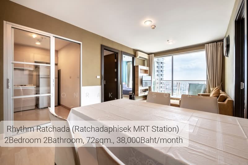 Rhythm Ratchada, Bangkok, 558 Ratchadaphisek Road, Samsen Nok, Huai Khwang, Bangkok, 2 Bedrooms, 72 sqm, Condo For Rent, by Boonraksa Sopak, 500366613 - DDproperty.com