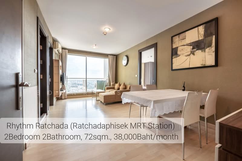 Rhythm Ratchada, Bangkok, 558 Ratchadaphisek Road, Samsen Nok, Huai Khwang, Bangkok, 2 Bedrooms, 72 sqm, Condo For Rent, by Boonraksa Sopak, 500366613 - DDproperty.com