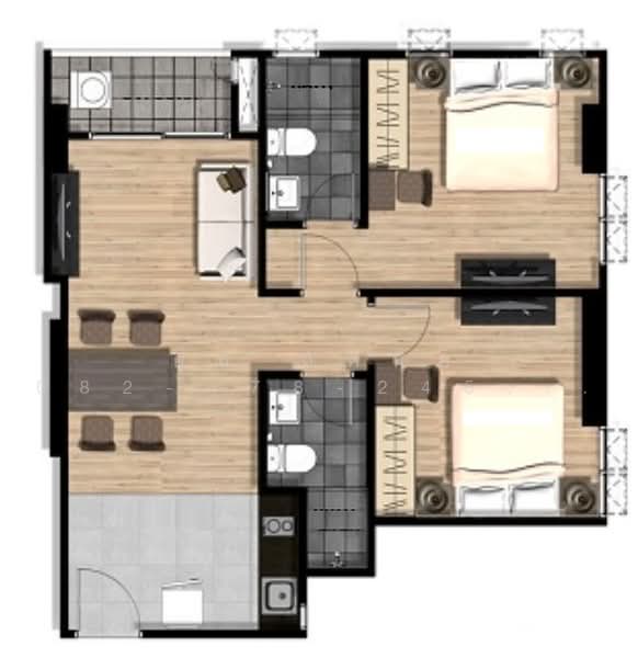 Thana Astoria Pinklao, Bangkok, Soi Charansanitwong 46 Yak 2, Bang Yi Khan, Bang Phlat, Bangkok, 2 Bedrooms, 60 sqm, Condo For Rent, by ยุ้ย ทัศนีย์ 082-478-2456, 500367445 - DDproperty.com