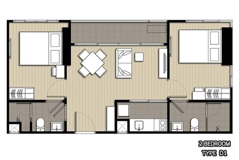 IDEO O2 Bangna, Bangkok, 195 Sanphawut Road, Bang Na Tai, Bang Na, Bangkok, 2 Bedrooms, 55 sqm, Condo For Rent, by Rapeephan, 500369733 - DDproperty.com