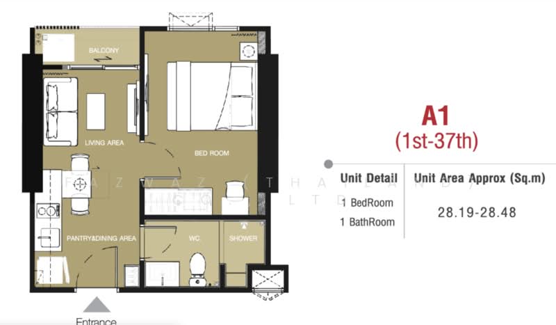 Rich Park @ Triple Station, Bangkok, 591 Srinakarin Road, Suan Luang, Bangkok, 1 Bedroom, 29 sqm, Condo For Sale, by Fazwaz (Thailand) Co., Ltd., 500370375 - DDproperty.com