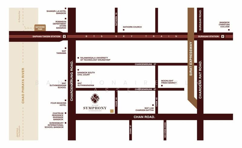 Altitude Symphony Charoenkrung, Bangkok, Soi Chan 44, Wat Prayakrai, Bang Kho Laem, Bangkok, 2 Bedrooms, 69 sqm, Condo For Sale, by Banklionaire BLN ASSET, 500371134 - DDproperty.com