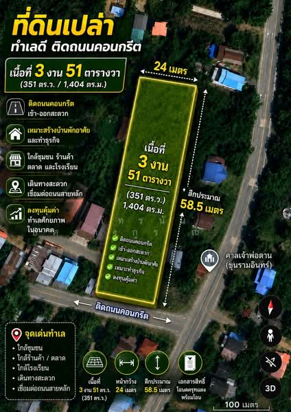ที่ดินเปล่า ถนนโยธาธิการ เพชรบูรณ์ 2058 ตำบลบ้านโคก อำเภอเมืองเพชรบูรณ์ จังหวัดเพชรบูรณ์, เพชรบูรณ์, บ้านโคก, เมืองเพชรบูรณ์, เพชรบูรณ์, 1,404 ตร.ม., ที่ดิน ขาย, โดย ภัทรนัน อิศรางกูร ณ อยุธยา, 500372513 - DDproperty.com
