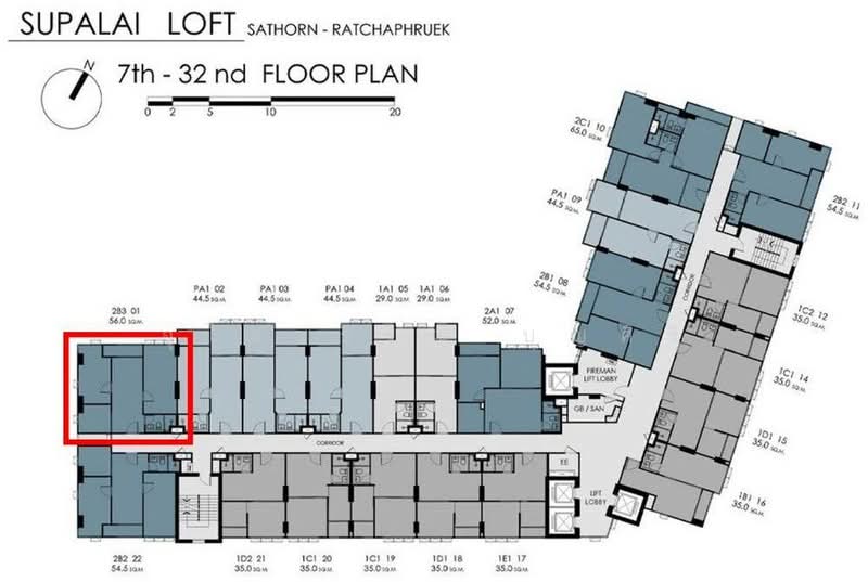 Supalai Loft Sathorn-Ratchaphruek, Bangkok, Pak Khlong Phasi Charoen, Phasi Charoen, Bangkok, 2 Bedrooms, 56 sqm, Condo For Rent, by Ulaiwan Boonsiri, 500374711 - DDproperty.com