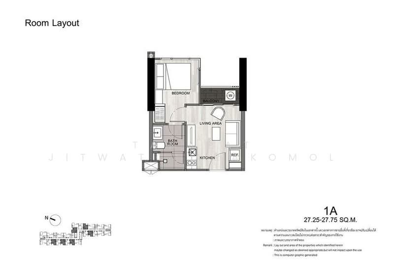 The Line Sukhumvit 101, Bangkok, 3009 Sukhumvit 101 Road, Bang Chak, Phra Khanong, Bangkok, 1 Bedroom, 27 sqm, Condo For Rent, by Tanapat Jitwatcharakomol, 500375533 - DDproperty.com