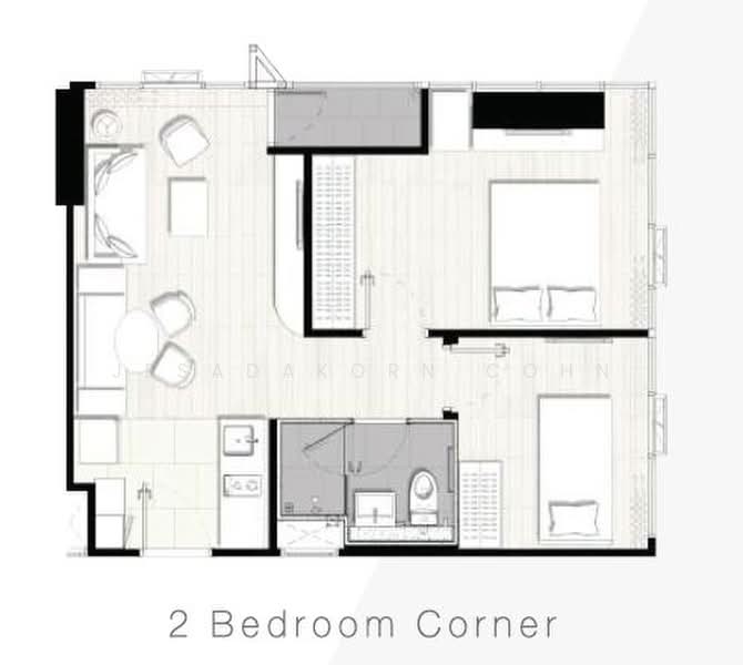 Mazarine Ratchayothin, Bangkok, Soi Phahonyothin 30, Phahonyothin Road, Chan Kasem, Chatuchak, Bangkok, 2 Bedrooms, 48 sqm, Condo For Sale, by Jesadakorn Cohn, 500378322 - DDproperty.com