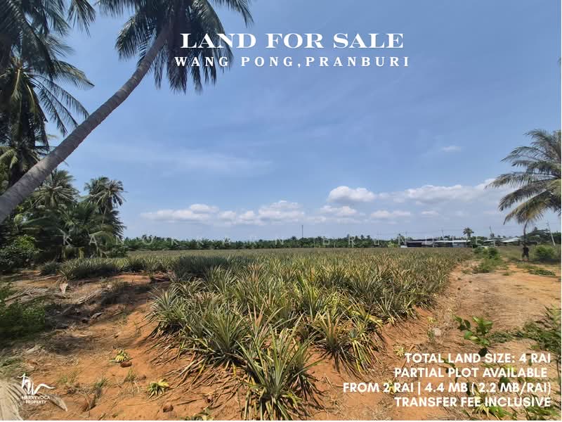 Land in Wang Pong, Pranburi, Prachuap Khiri Khan, Wang-Pong, Pran Buri, Prachuap Khiri Khan, , 3,200 sqm, Land For Sale, by Kanokkarn Brendle, 500379110 - DDproperty.com