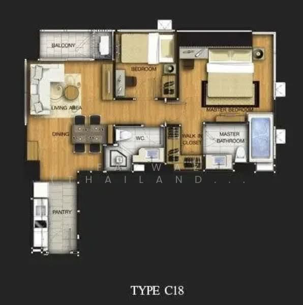 Rhythm Ratchada-Huaikwang, Bangkok, 218 Ratchadaphisek Road, Huai Khwang, Bangkok, 2 Bedrooms, 62 sqm, Condo For Sale, by Fazwaz (Thailand) Co., Ltd., 500379559 - DDproperty.com