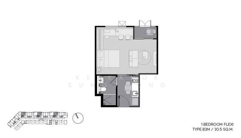 Aspire Sukhumvit-On Nut, Bangkok, Soi On Nut 21, Sukhumvit 77 Road, Suan Luang, Bangkok, 1 Bedroom, 30 sqm, Condo For Sale, by Ketkanok Sungthong, 500381814 - DDproperty.com