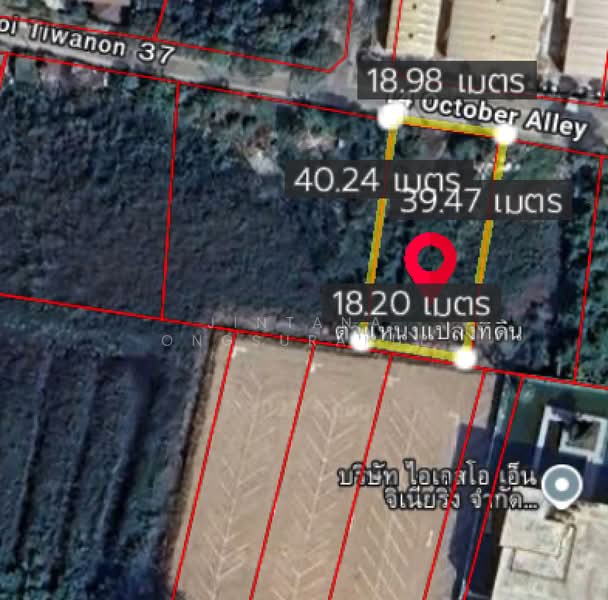 Tiwanon 37, Nonthaburi, -, Tha-Sai, Muang Nonthaburi, Nonthaburi, , 708 sqm, Land For Sale, by Jintana Ongsurakul, 500382642 - DDproperty.com
