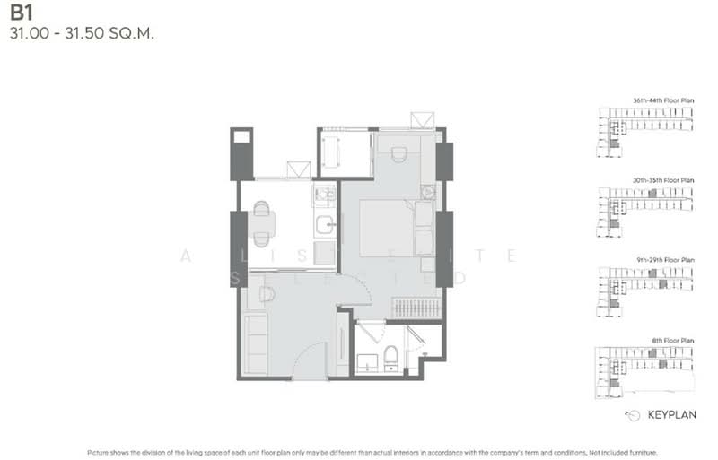 LIFE Sukhumvit – Rama 4, Bangkok, Rama 4, Phra Kanong, Khlong Toei, Bangkok, 1 Bedroom, 31 sqm, Condo For Sale, by A LIST ELITE SELECTED, 500383868 - DDproperty.com