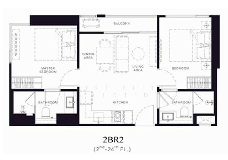 Origin Residences Sukhumvit, Bangkok, Phra Kanong, Khlong Toei, Bangkok, 2 Bedrooms, 48 sqm, Condo For Sale, by A LIST ELITE SELECTED, 500385152 - DDproperty.com