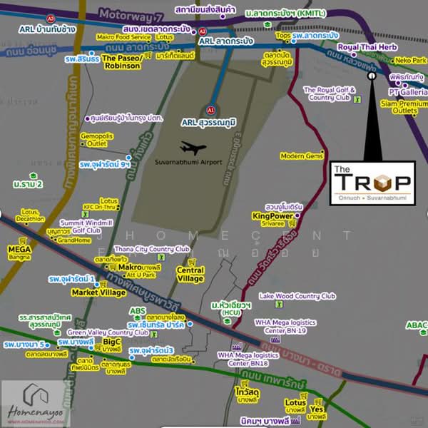 The Trop Onnut-Suvarnabhumi : เดอะ ทรอป อ่อนนุช-สุวรรณภูมิ, กรุงเทพ, ถนนหลวงแพ่ง, ทับยาว, ลาดกระบัง, กรุงเทพ, 162 ตร.ม., ทาวน์เฮ้าส์ ขาย, โดย AJHOMECENTER-คุณอ้อย, 500388952 - DDproperty.com