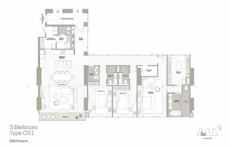 Dusit Central Park (Residences), Bangkok, 946 Rama 4 Road, Silom, Bang Rak, Bangkok, 3 Bedrooms, 228 sqm, Condo For Sale, by Nattapat Reunyota, 500390012 - DDproperty.com