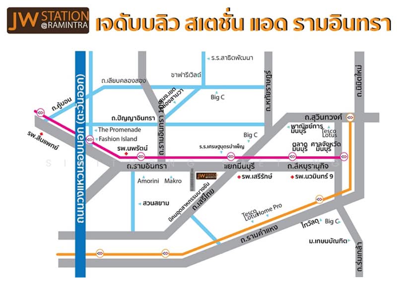 JW Station @ Ramintra : เจดับเบิ้ลยู สเตชั่น แอท รามอินทรา, กรุงเทพ, ถนนรามอินทรา, มีนบุรี, กรุงเทพ, 43 ตร.ม., คอนโด ให้เช่า, โดย Sirithong Saetang, 500391301 - DDproperty.com