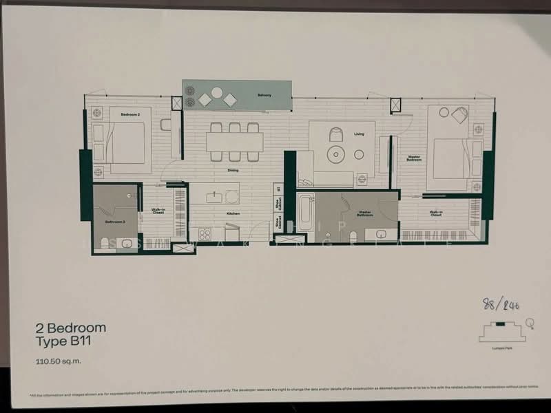 Dusit Central Park (Residences), Bangkok, 946 Rama 4 Road, Silom, Bang Rak, Bangkok, 2 Bedrooms, 110 sqm, Condo For Sale, by Ponthip Ussawakongkiate, 500391608 - DDproperty.com
