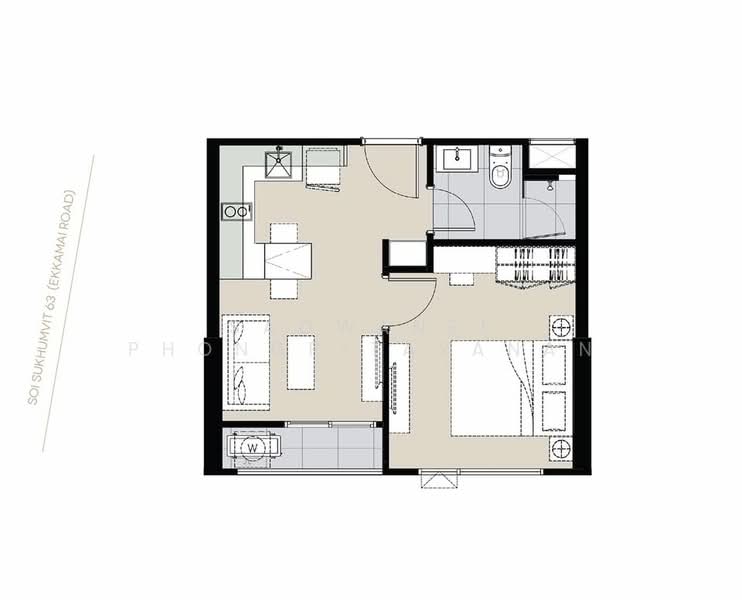 Maru Ekkamai 2, Bangkok, 70-5 Sukhumvit 63 Road, Phra Kanong Nua, Watthana, Bangkok, 1 Bedroom, 34 sqm, Condo For Sale, by Saowanee Phongpitayanan, 500391689 - DDproperty.com