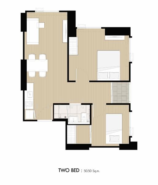 Denim Jatujak, Bangkok, Soi Vibhavadi Rangsit 3, Vibhavadi Rangsit Road, Jom Phon, Chatuchak, Bangkok, 2 Bedrooms, 51 sqm, Condo For Rent, by ไพลิน เลิศวัฒนมงคล, 500393683 - DDproperty.com