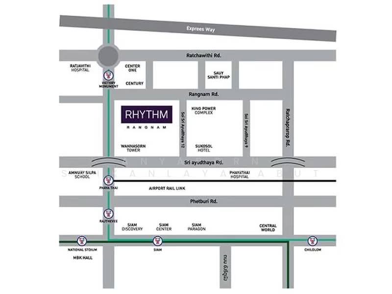 Rhythm Rangnam, Bangkok, 10 Rangnam Road, Thanon Phaya Thai, Ratchathewi, Bangkok, 2 Bedrooms, 56 sqm, Condo For Rent, by Anyaporn Srikanlayanabut, 500393878 - DDproperty.com