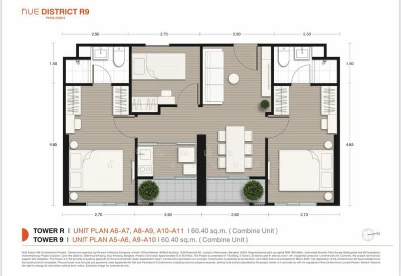 Nue District R9 : นิว ดิสทริค อาร์ 9, กรุงเทพ, 59 ถนนพระราม 9, ห้วยขวาง, กรุงเทพ, 60 ตร.ม., คอนโด ให้เช่า, โดย จิณณ์ณิชา อังกูรธันยศิริ, 500396432 - DDproperty.com