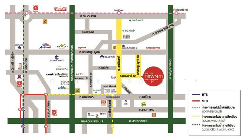 Golden Town 3 Ladprao - Kasetnawamin, Bangkok, นวมินทร์, Khlong Kum, Bueng Kum, Bangkok, 3 Bedrooms, 96 sqm, Townhouse For Sale, by Connex Property, 500397490 - DDproperty.com
