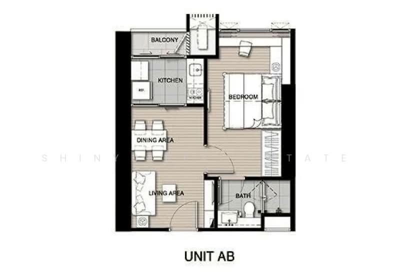 Whizdom Essence, Bangkok, 5 Piyabutr 1 Alley, Bang Chak, Phra Khanong, Bangkok, 1 Bedroom, 35 sqm, Condo For Sale, by Shinyu Real Estate, 500398746 - DDproperty.com