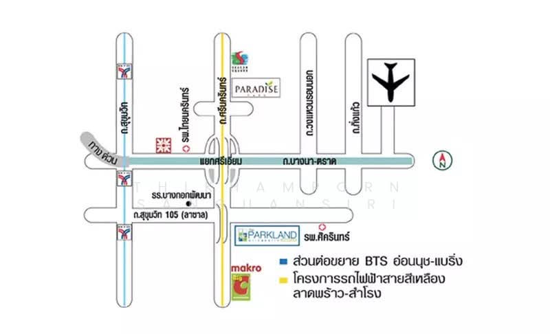 The Parkland Srinakarin, Samut Prakan, 577 Tambon Samrong Nua, Samrong Nua, Muang Samut Prakarn, Samut Prakan, 1 Bedroom, 36 sqm, Condo For Sale, by Thikhamporn Sanguansiri, 500399033 - DDproperty.com