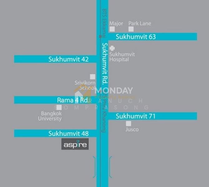 Aspire Sukhumvit 48, Bangkok, Sukhumvit Road, Phra Kanong, Khlong Toei, Bangkok, 1 Bedroom, 54 sqm, Condo For Sale, by Neeranuch Somprasong, 500399050 - DDproperty.com
