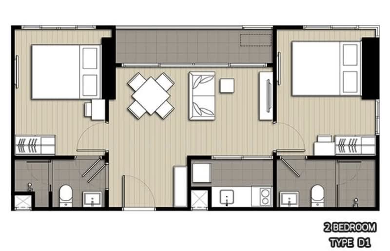 IDEO O2 Bangna, Bangkok, 195 Sanphawut Road, Bang Na Tai, Bang Na, Bangkok, 2 Bedrooms, 53 sqm, Condo For Rent, by Nakarin S., 500399140 - DDproperty.com