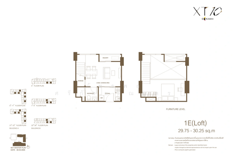 XT 10 Ekkamai, Bangkok, 106 Sukhumvit Soi 63, Khlong Tan Nua, Watthana, Bangkok, 1 Bedroom, 30 sqm, Condo Option To Buy, by ภัทรพล ศรีกัลยาณบุตร, 500400943 - DDproperty.com