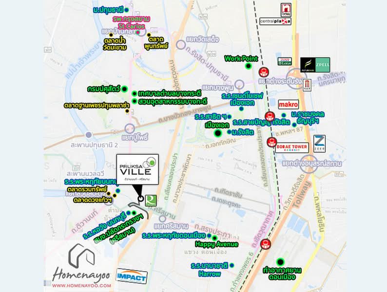 Pruksa Ville 65/1 Srisamarn, Nonthaburi, Pak Kret, Nonthaburi, 3 Bedrooms, 120 sqm, Townhouse For Sale, by Sirithong Saetang, 500401963 - DDproperty.com