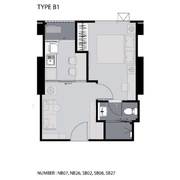 Aspire Rattanathibet 2, Nonthaburi, 185 Rattanathibet Road, Bang Kra So, Muang Nonthaburi, Nonthaburi, 1 Bedroom, 31 sqm, Condo For Sale, by Cat Real Estate (Thailand) Co., Ltd., 500407179 - DDproperty.com