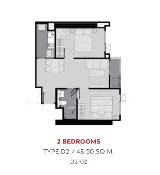 Life Asoke Hype, Bangkok, 339 Chaturathit Rd, Makkasan, Ratchathewi, Bangkok, 2 Bedrooms, 49 sqm, Condo For Rent, by Forty-Six Real Estate Group, 500408740 - DDproperty.com