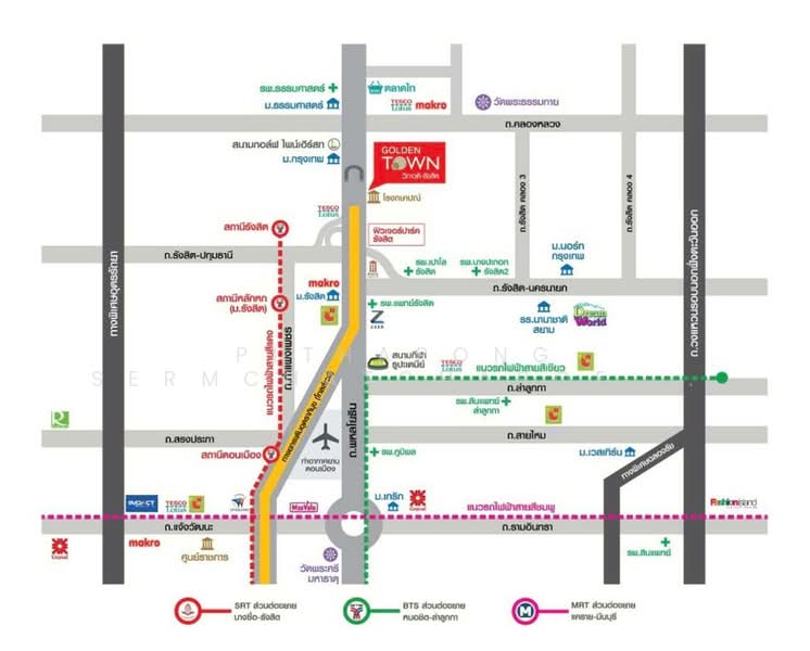 Golden Town Vibhavadi - Rangsit, Pathum Thani, Phaholyothin Road, Khlong Nung, Khlong Luang, Pathum Thani, 4 Bedrooms, 120 sqm, Townhouse For Rent, by Pithapong Sermchatcharoenkan, 500410334 - DDproperty.com