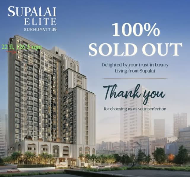 Supalai Elite Sukhumvit 39, Bangkok, Khlong Tan Nua, Watthana, Bangkok, 3 Bedrooms, 127 sqm, Condo For Sale, by Anthea Khwanngam, 500415696 - DDproperty.com