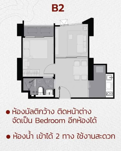 Life Ladprao Valley, Bangkok, Phaholyothin Road, Jom Phon, Chatuchak, Bangkok, 1 Bedroom, 35 sqm, Condo For Rent, by Chanon Ekongkarn, 500418177 - DDproperty.com